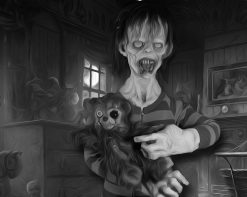 The Horror Dome Robbie Rotten Poster -Halloween Horror Decorations Shop RobbieRottenBlackandWhite3HiRes Copy clipped rev 1