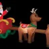 Morris Airblown Santa & Sleigh With Reindeer Large Inflatable Scene -Halloween Horror Decorations Shop airblown santa sleigh with reindeer large inflatable scene 15813491687472