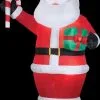 Morris Airblown Santa With Gift And Candy Cane Inflatable -Halloween Horror Decorations Shop airblown santa with gift and candy cane inflatable 29123603234864