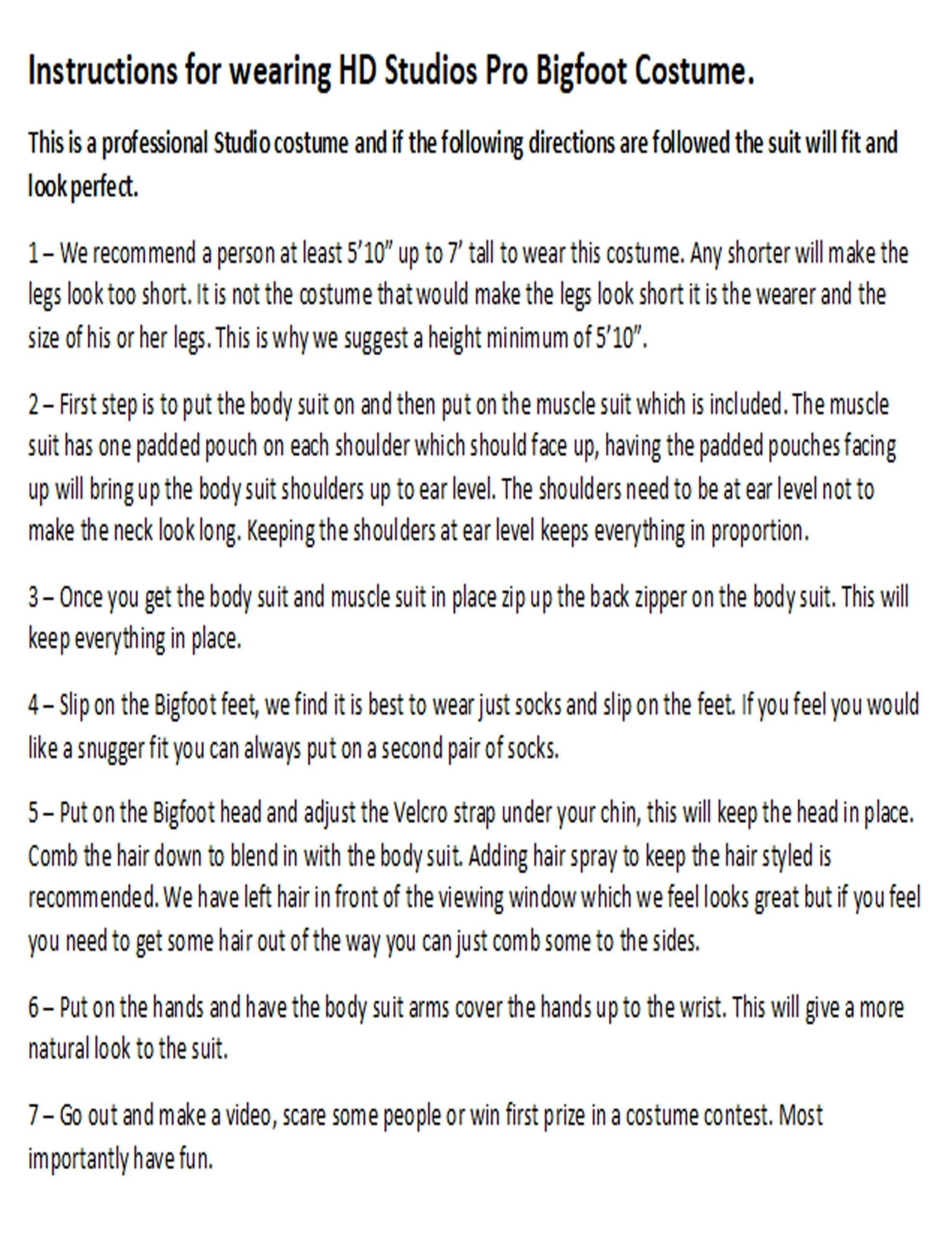 The Horror Dome "Bigfoot" HD Studios Pro Costume 8 The Horror Dome "Bigfoot" HD Studios Pro Costume - Image 6