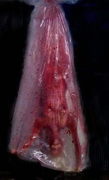 The Horror Dome "Bloody Babe Body Bag Shaker" Halloween Animatronic 3 The Horror Dome "Bloody Babe Body Bag Shaker" Halloween Animatronic