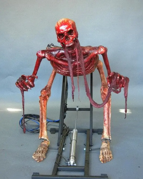 DC PROPS "Bloody Skele-ttack With Head Turn" Skeleton Halloween Animatronic (Includes Bad Breath Spitter) 4 DC PROPS "Bloody Skele-ttack With Head Turn" Skeleton Halloween Animatronic (Includes Bad Breath Spitter) - Image 2
