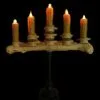Skeletons And More "Candelabra Table Top Halloween Prop W/ 5 Flicker Candles" Haunted House Lighting