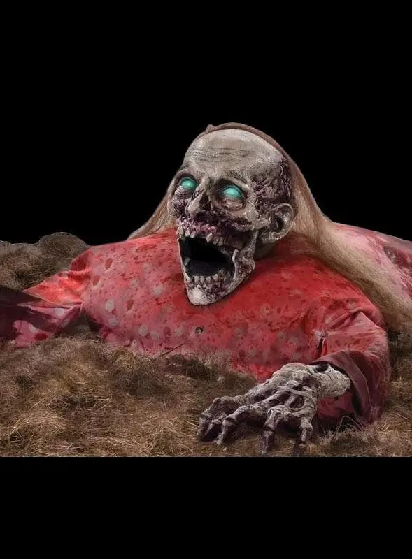 Morris "Clawing Cathy" Electric Animated Zombie Halloween Prop 3 Morris "Clawing Cathy" Electric Animated Zombie Halloween Prop