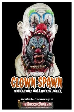 The Horror Dome "Clown Spawn" HD Studios Pro Mask -Halloween Horror Decorations Shop clown spawn hd studios pro halloween mask 28753797382192