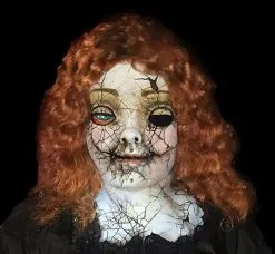 The Horror Dome "Cracked Porcelain Doll" HD Studios Pro Costume -Halloween Horror Decorations Shop cracked porcelain doll hd studios pro halloween costume 14102887432240