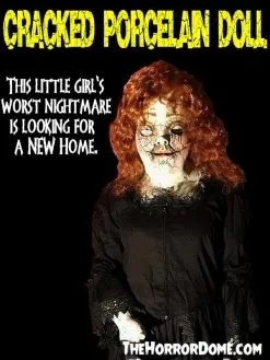 The Horror Dome "Cracked Porcelain Doll" HD Studios Pro Costume -Halloween Horror Decorations Shop cracked porcelain doll hd studios pro halloween costume 14326778331184