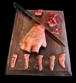 Halloween Horror Decorations Shop -Halloween Horror Decorations Shop cutting board with magnetic fingers human body part halloween prop 31359094292528