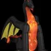 Morris "Dragon With Projection And Fire" Air-blown Inflatable Halloween Decoration