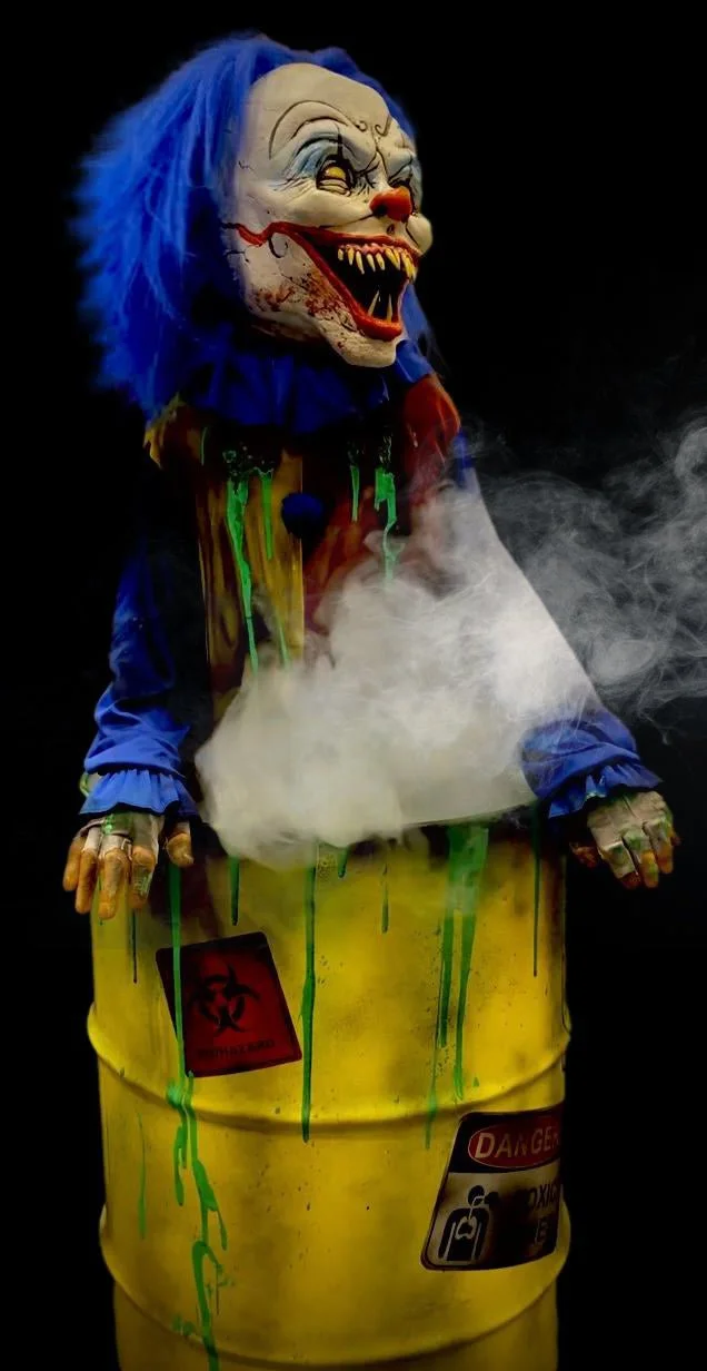 Dead Farm Productions Evil Clown Barrel Fright Scare Animatronic 3 Dead Farm Productions Evil Clown Barrel Fright Scare Animatronic