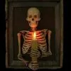 Skeletons And More "Framed 3D Skeleton Torso Holding Candle" Hanging Haunted House Decoration -Halloween Horror Decorations Shop framed 3d skeleton torso holding candle hanging haunted house decoration 28755900039216