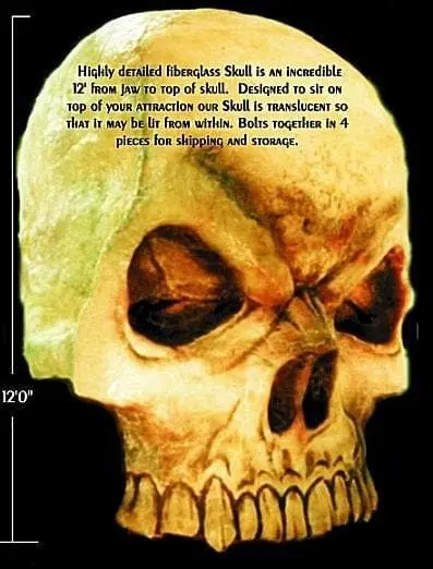 Skeletons And More "Giant Skull" Haunted House Facade 2 Skeletons And More "Giant Skull" Haunted House Facade