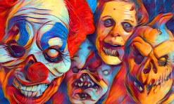 The Horror Dome Horror Faces Poster