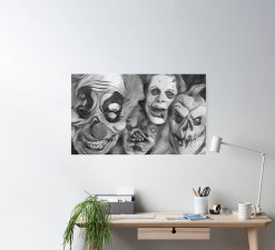 The Horror Dome Horror Faces Poster -Halloween Horror Decorations Shop horror faces poster 29931585667120
