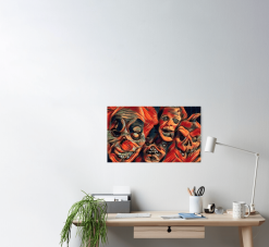 The Horror Dome Horror Faces Poster -Halloween Horror Decorations Shop horror faces poster 29931585765424