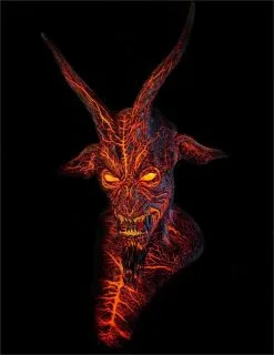 Midnight Studios "Molten Devil Head Bust" Halloween Prop