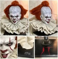 LB 3D Designs "Pennywise IT" Collector's Bust Halloween Decoration - Limited Run Of 30 Units -Halloween Horror Decorations Shop pennywise it collector s bust halloween decoration limited run of 30 units 2317521748001