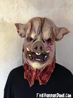 The Horror Dome "Pig Head" HD Studios Pro Mask -Halloween Horror Decorations Shop pig head hd studios pro halloween mask 28692683751472