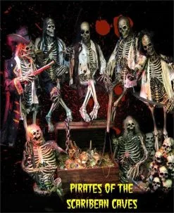 Midnight Studios "Pirates Of The Scaribean Caves" Skeleton Halloween Props