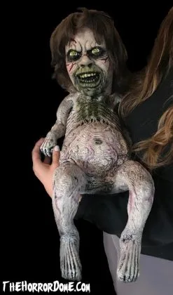 The Horror Dome "Possessed Baby" HD Studios Halloween Puppet Prop -Halloween Horror Decorations Shop possessed baby hd studios halloween puppet prop 28753461248048