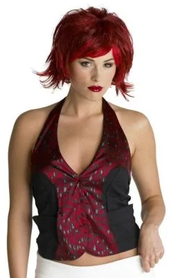 Morris "Razor Pixie - Black & Purple" Halloween Wig