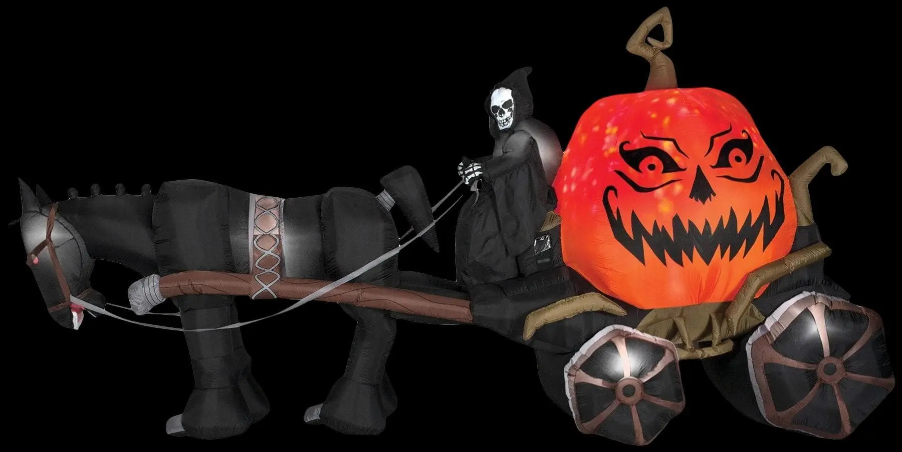 Morris "Reaper With Horse And Carriage" Air-Blown Inflatable Halloween Decoration 3 Morris "Reaper With Horse And Carriage" Air-Blown Inflatable Halloween Decoration