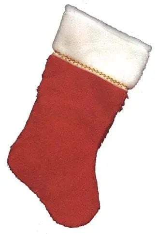 Morris "Red Plush Stocking" Christmas Decoration 3 Morris "Red Plush Stocking" Christmas Decoration