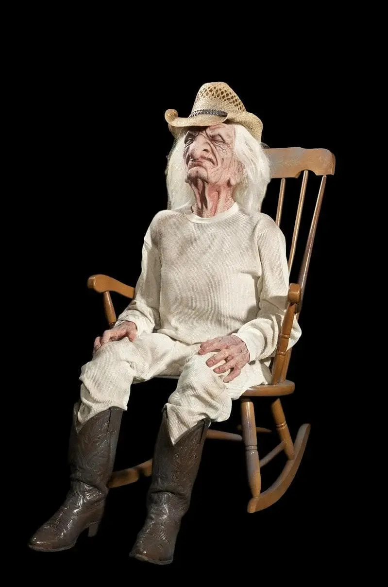 Distortions "Rocking Grandpa" Electric Animated Halloween Prop 3 Distortions "Rocking Grandpa" Electric Animated Halloween Prop