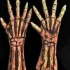 The Horror Dome "Rotted Bloody Zombie Skeleton Hands" Deluxe Halloween Costume Gloves -Halloween Horror Decorations Shop rotted bloody zombie skeleton hands deluxe halloween costume gloves 28755632947248