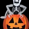 Morris "Skeleton And Pumpkin" Pop-Up Air-blown Inflatable Halloween Decoration