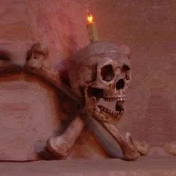 Skeletons And More "Skull/Femur Bone Wall Sconce" Haunted House Lighting -Halloween Horror Decorations Shop skull femur bone wall sconce haunted house lighting 8721168193