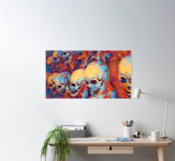 The Horror Dome Skull Poster -Halloween Horror Decorations Shop skull poster 29931462098992