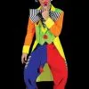 Morris "Spanky Stripes Clown" Costume (Adult L) -Halloween Horror Decorations Shop spanky stripes clown value halloween costume adult l 14203801370672