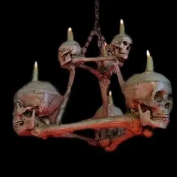 Buckeys Boneyard "Two-Tiered Skull/Bone Chandelier" Haunted House Lighting 3 Buckeys Boneyard "Two-Tiered Skull/Bone Chandelier" Haunted House Lighting