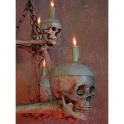 Buckeys Boneyard "Two-Tiered Skull/Bone Chandelier" Haunted House Lighting 7 Buckeys Boneyard "Two-Tiered Skull/Bone Chandelier" Haunted House Lighting -Halloween Horror Decorations Shop two tiered skull bone chandelier haunted house lighting 8732578561