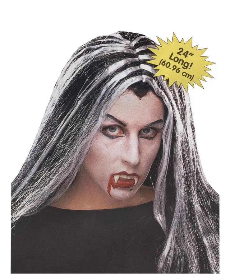 Morris "Vampiress - Two-Toned" Halloween Wig 3 Morris "Vampiress - Two-Toned" Halloween Wig